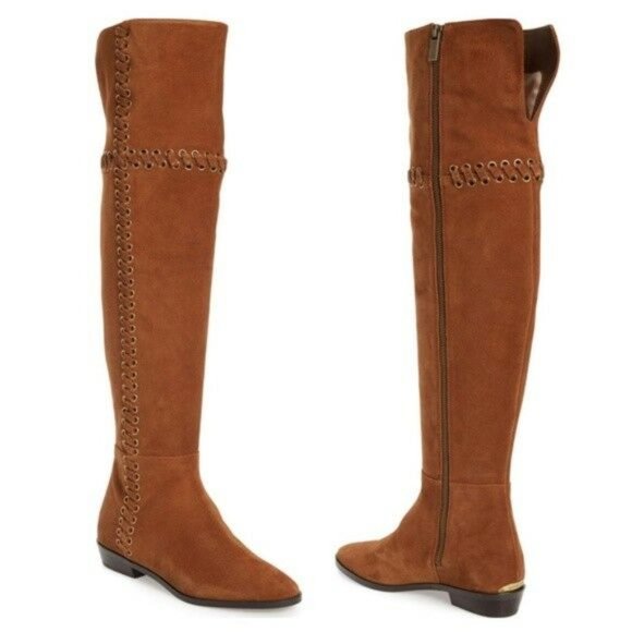 Michael Kors OTK Boots Malin Eyelet Lace Grommet - Picture 1 of 7